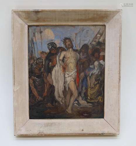 ALLARD L'OLIVIER (verso) 'Ontblote Christus omringd ...