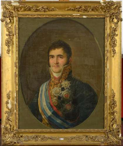 Huile sur toile "Portrait présumé de Don Frédéric de Pi...