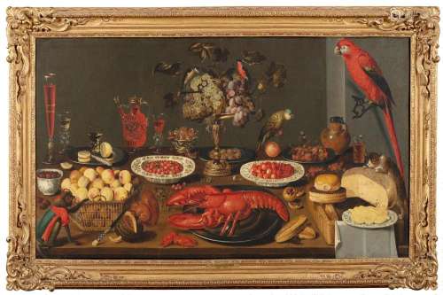 Huile sur toile marouflée sur toile "Nature morte au ho...