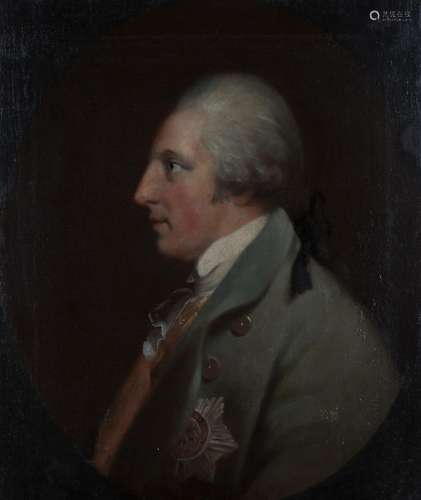 Robert Edge Pine - Half Length Profile Portrait of Sir Willi...