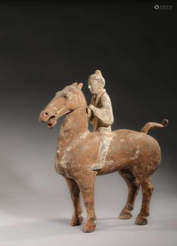 Cavalier sur son cheval
Importante sculpture en terre cuite ...