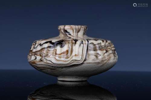Song Style Henan Marbled Glaze Water Pot or Bud Vase