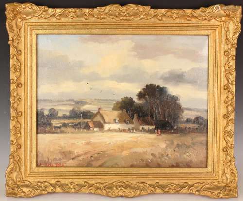 Marcus Ford - Suffolk Cottages, 20th century oil on canvas, ...