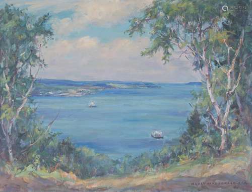 Manly MacDonald - View of a Bay, oil on canvas, signed and d...