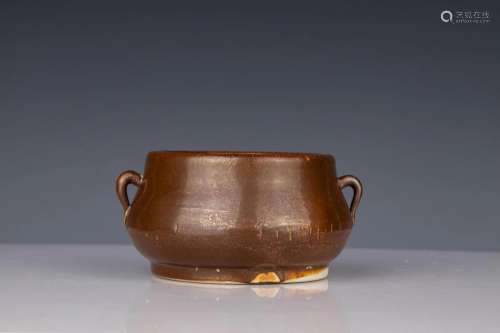 Iron Brown Glazed Dehua Porcelain Censer