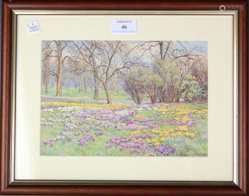 Beatrice Parsons - Spring Flowers in a Meadow, Water and Tre...