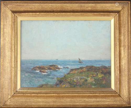 Richard Gay Somerset - A Summer Sea, 19th century oil on boa...