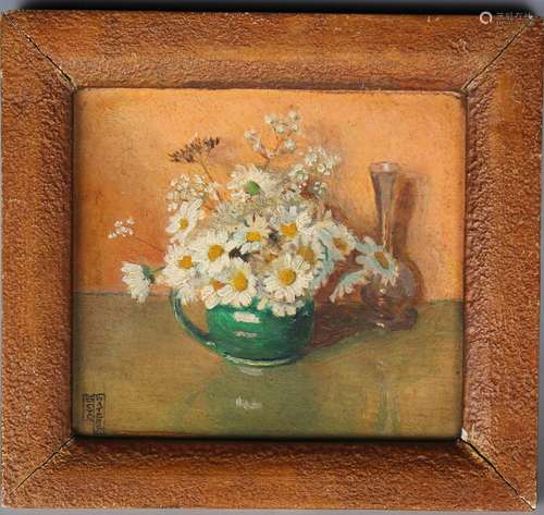 Frederick Boyd Waters - Moon Daisies, early 20th century oil...