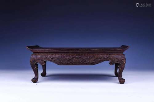 Pair Ming Style Kang Tables with Dragon Relief