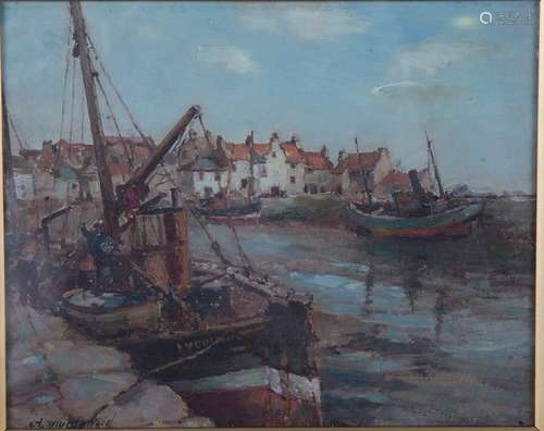 Arthur Macdonald - Low Tide at Pittenweem Harbour, Fife, Sco...