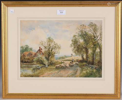 Henry John Kinnaird - A Sussex Lane, late 19th/early 20th ce...