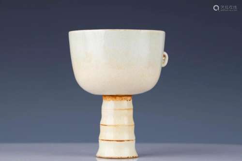 Qingbai Song Style Molded Stem Cup
