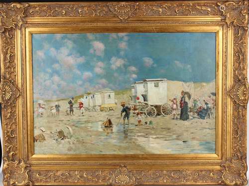 After Frederik Hendrik Kaemmerer - The Beach at Scheveningen...