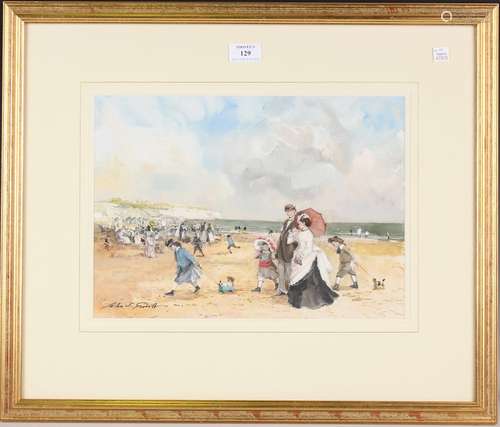 John Strickland Goodall - Figures on a Beach, and Figures pr...