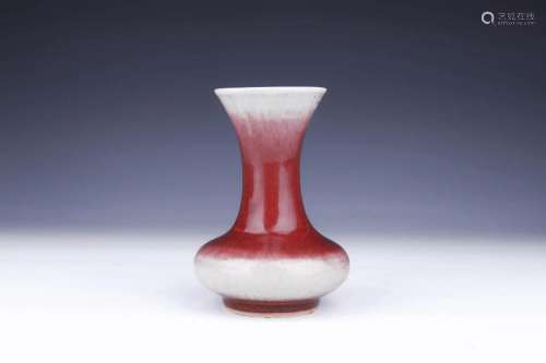 Flambe Copper Red Baluster Vase