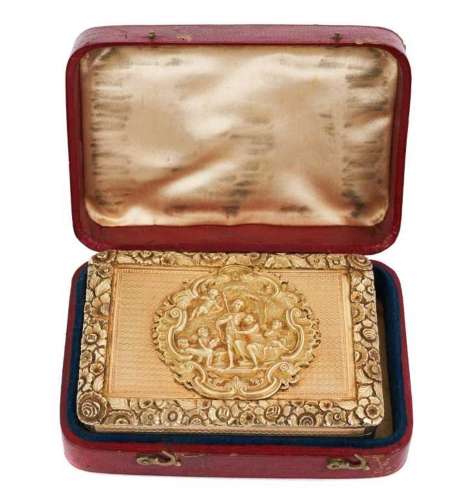 Fine Georgian silver gilt presentation table snuff box of re...