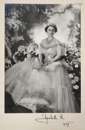 H.M. Queen Elizabeth (later The Queen Mother), fine signed C...