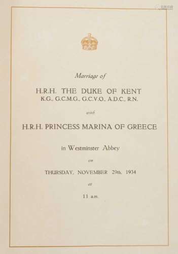 The Marriage of H.R.H. The Duke of Kent with H.R.H.Princess ...