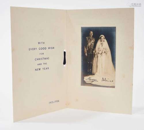 The Duke and Duchess of Gloucester, rare 1935 Christmas card...