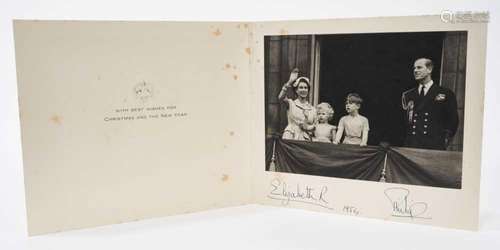 H.M Queen Elizabeth II and H.R.H. The Duke of Edinburgh, sig...