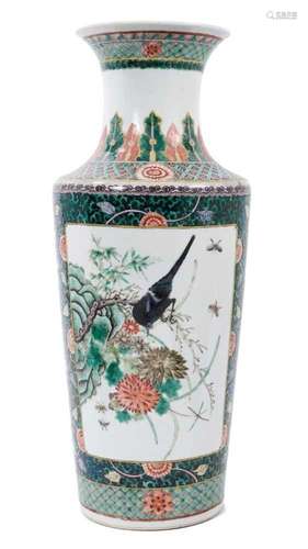 Chinese famille verte vase