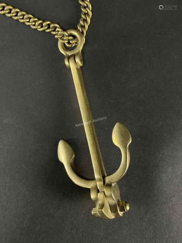 Vintage Brass Miniature Anchor Paperweight