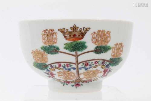 An unusual Chinese Export tea cup, Qianlong