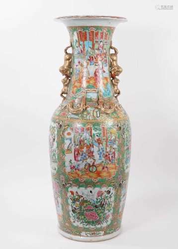 Large 19th century Chinese Canton porcelain floor vase