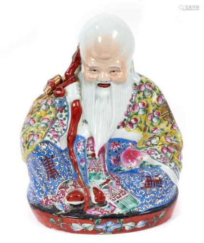 Chinese Republic porcelain figure of a buddha