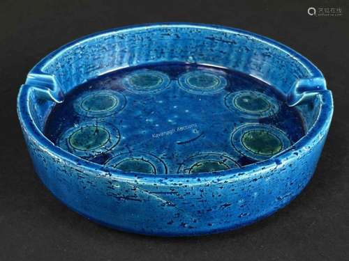 MCM Aldo Londi Bitossi Rimini Blue Ceramic Ashtray