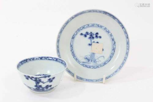 Chinese Nanking cargo tea bowl and saucer