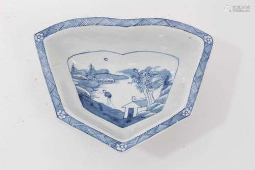 A Bow heart shaped hors douevre dish, circa 1752