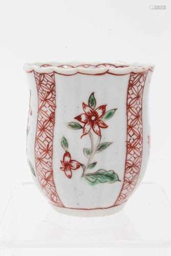 A rare Chaffers Liverpool coffee cup, circa 1756-58. Provena...