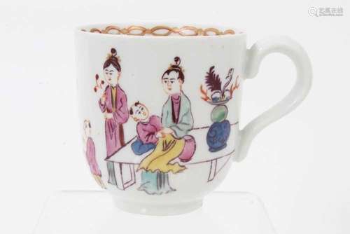 A Derby coffee cup, painted in Chinese style, circa 1760