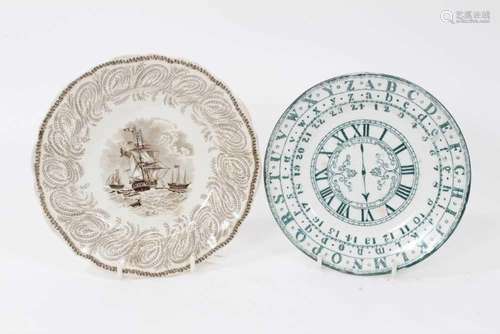 Two Victorian printed nursery plates