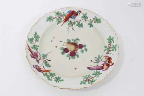 A Worcester plate, painted in the London atelier of James Gi...