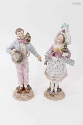 A pair of Continental porcelain figures