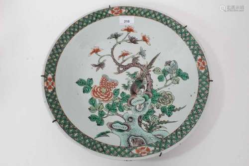 Large Chinese famille verte dish