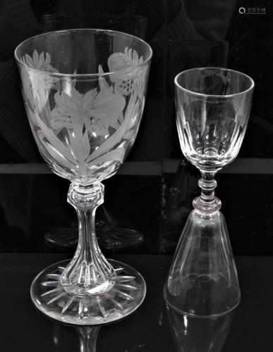 An unusual 19th century glass double ended spirit measure, a...