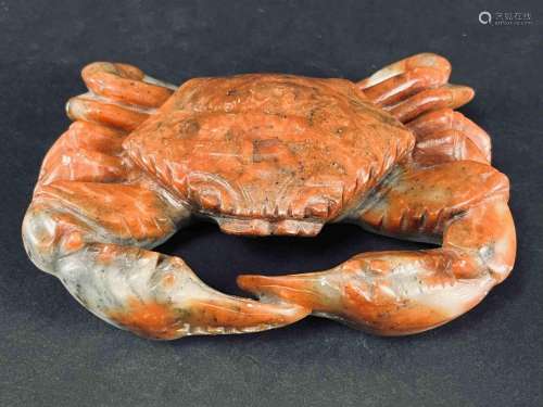 Antique Chinese Shoushan Crab Figurine