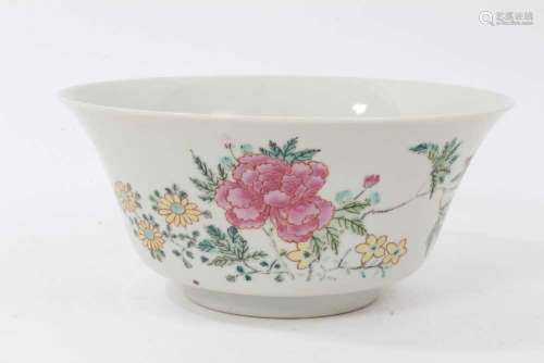 Chinese porcelain calligraphy bowl