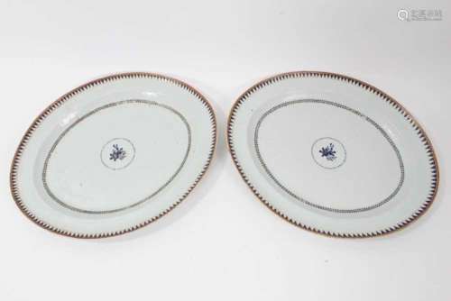 Good pair of 18th Century Chinese dishes