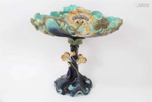 William Schiller Art Nouveau pottery epergne