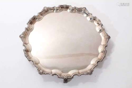 1930s silver salver by Adie Brothers