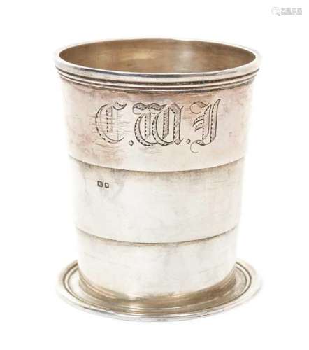 1930s Tiffany & Co. silver collapsible drinking cup