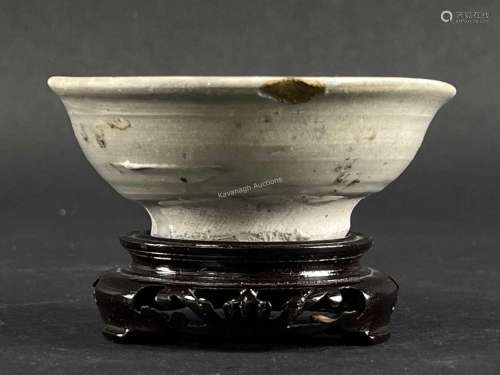 Small Chinese Porcelain Footed Bowl on Stand