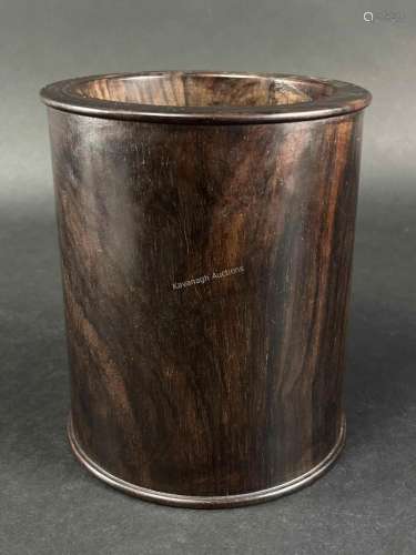 Chinese Zitan Hardwood Brush Pot