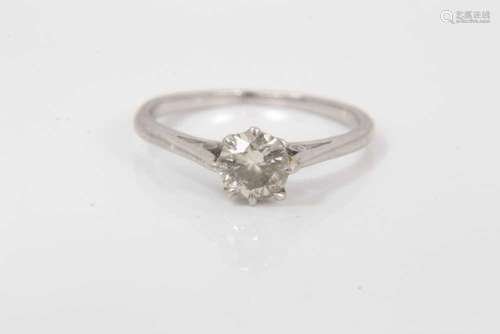 Diamond single stone ring