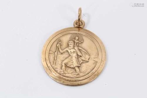 9ct gold St. Christopher pendant