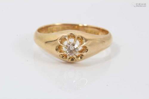 18ct gold and diamond Gypsy ring